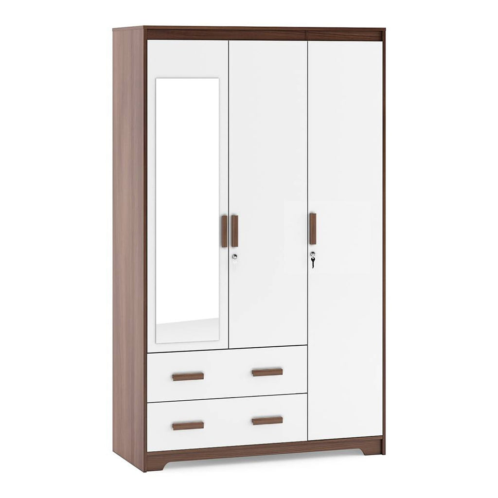 Miller 3 Door Wardrobe With Mirror & Lock