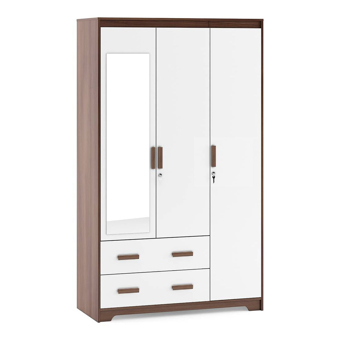Miller 3 Door Wardrobe With Mirror & Lock