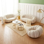 Ace Luxury Modern Pumpkin Rounded Sofa Set