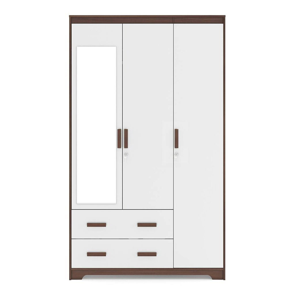Miller 3 Door Wardrobe With Mirror & Lock