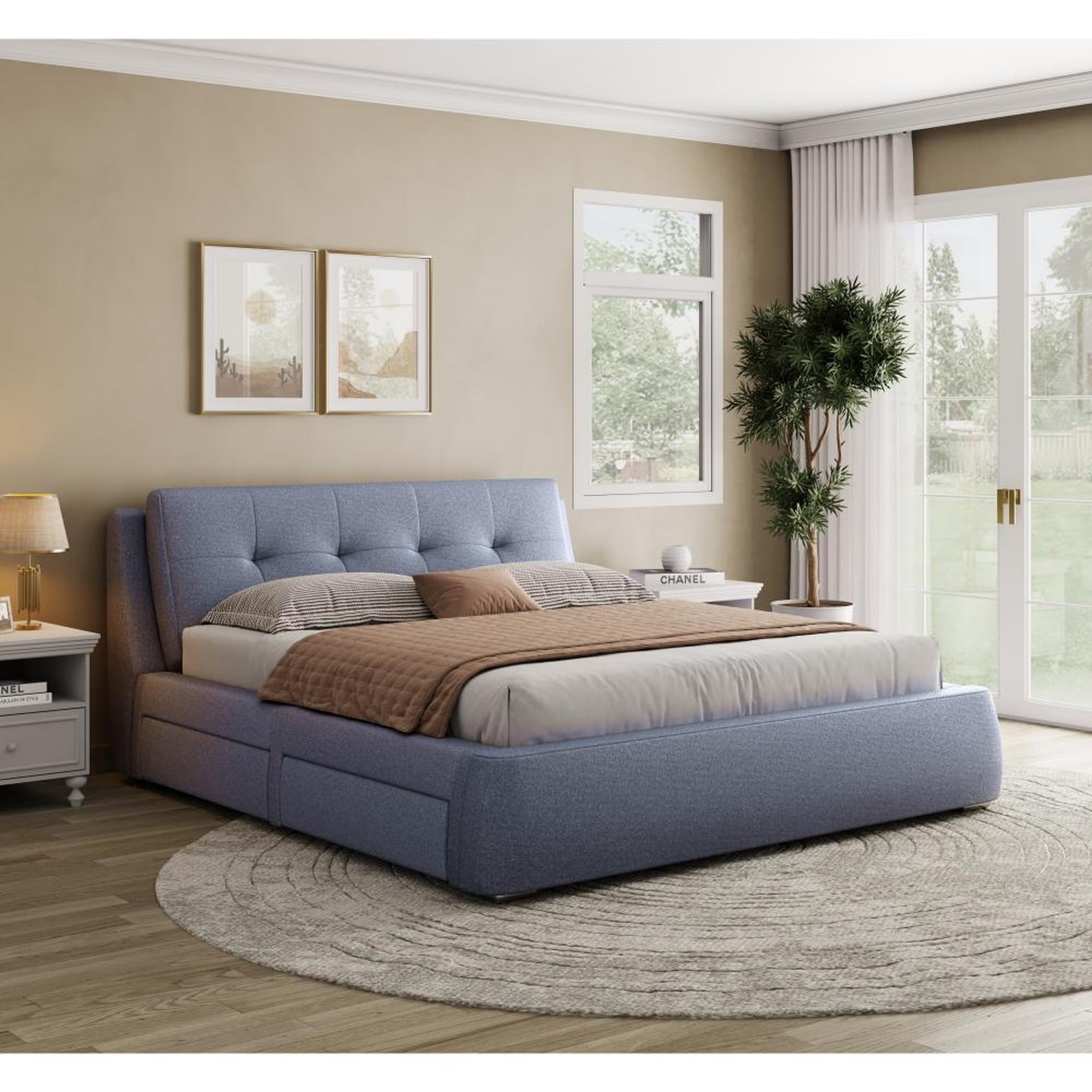 Wakefit Lanta King Size Upholstered Bed