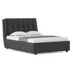 Bornholm Engineered Wood King Size Drawer Storage Upholstered Bed