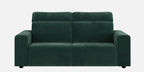 Emma Corduroy Velvet 3 Seater Sofa With Adjustable Headrests In Deep Green Color