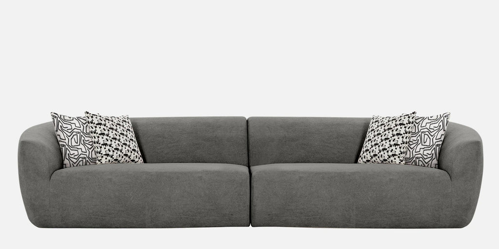 Palm Spring Fabric 4 Seater Sofa in Dark Grey Colour
