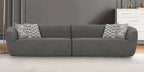 Palm Spring Fabric 4 Seater Sofa in Dark Grey Colour