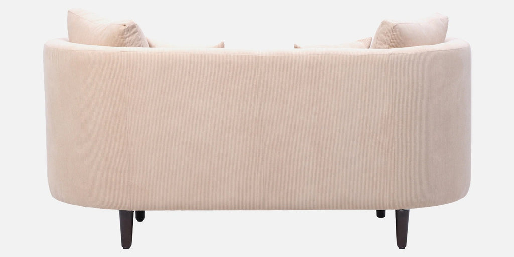 Cresta Corduroy Velvet Fabric 2 Seater Sofa in Beige Color
