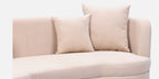 Cresta Corduroy Velvet Fabric 2 Seater Sofa in Beige Color
