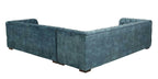 Cypress Velvet Corner Sofa in Textured Light Teal Colour in L Shape