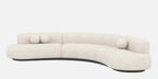 Oakridge Boucle Fabric C Shape Corner Sofa in Off-White Color