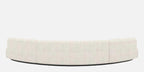 Oakridge Boucle Fabric C Shape Corner Sofa in Off-White Color