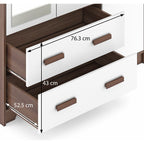 Miller 3 Door Wardrobe With Mirror & Lock