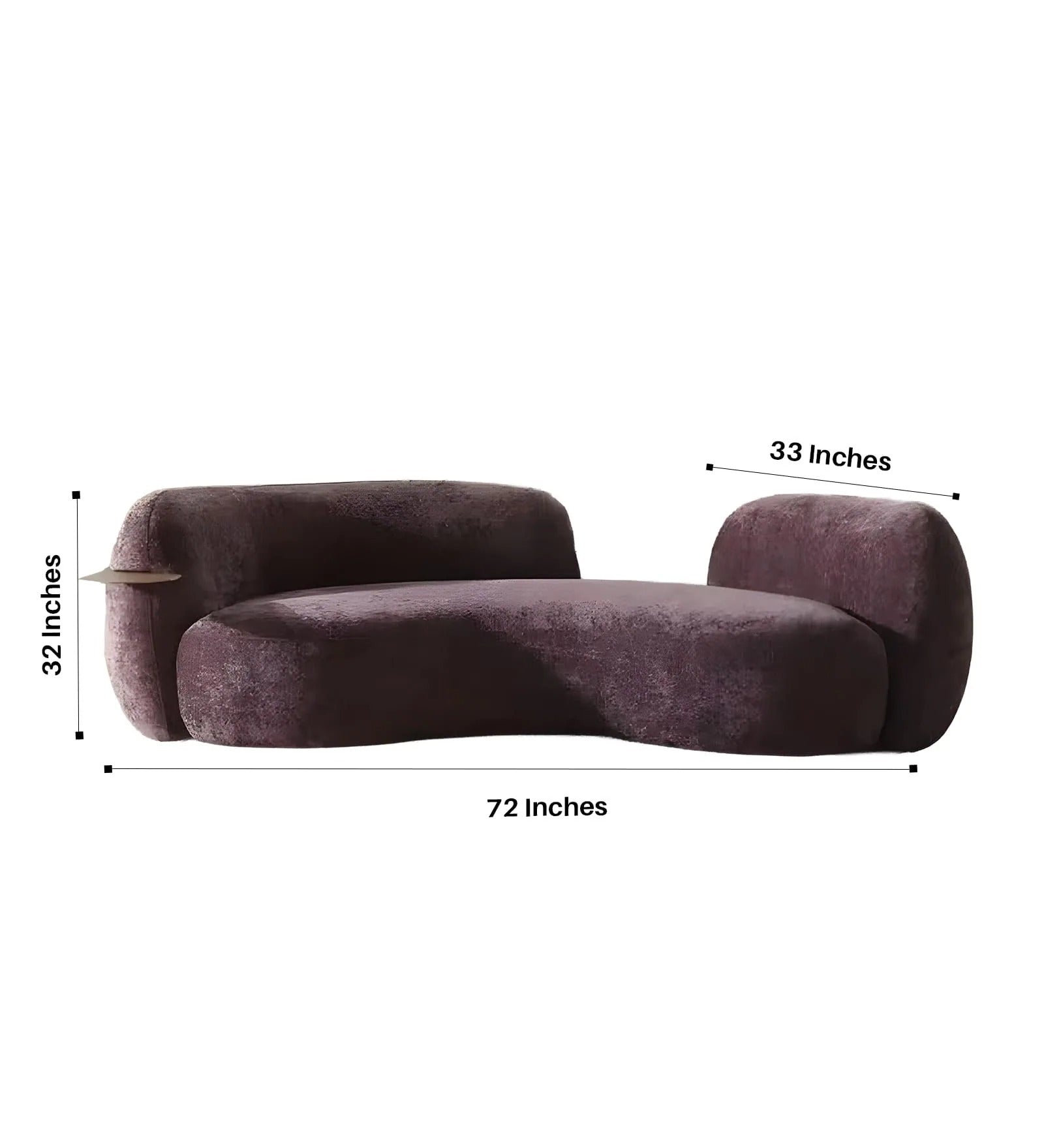 Ursula Boucle 3 Seater Sofa In Purple Colour