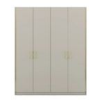 Stellar 4 Door Wardrobe in High Gloss White Finish