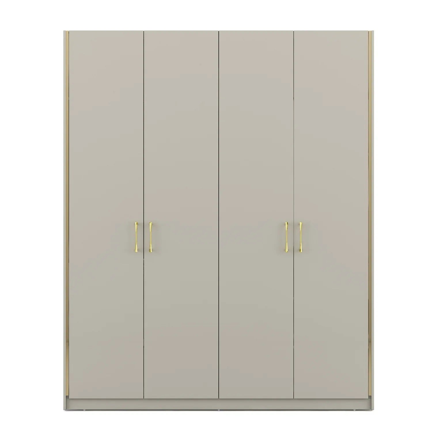 Stellar 4 Door Wardrobe in High Gloss White Finish