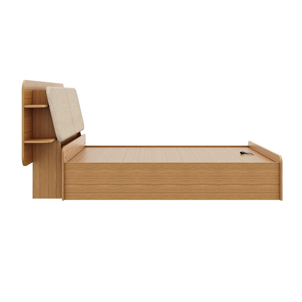 Wakefit Scandi Queen Storage with Hydraulic mechanism with Reflection White Fabric