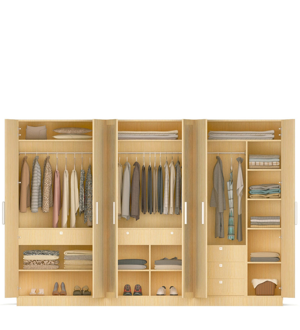 Six Door Wardrobe with mirror in PLPB