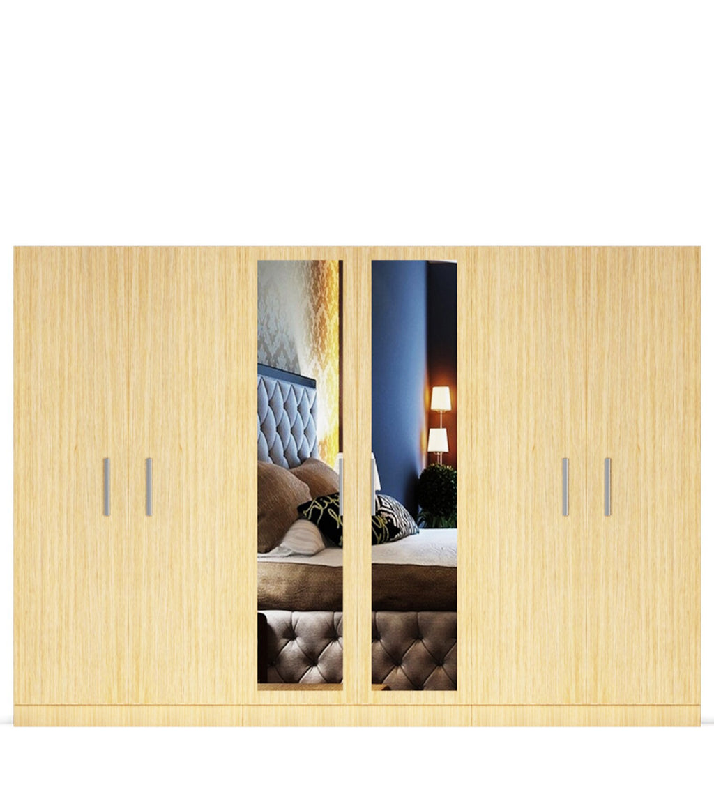 Six Door Wardrobe with mirror in PLPB