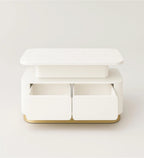 Ramie Faux Marble Coffee Table In PU & Lacquer Die Finish