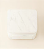 Ramie Faux Marble Coffee Table In PU & Lacquer Die Finish