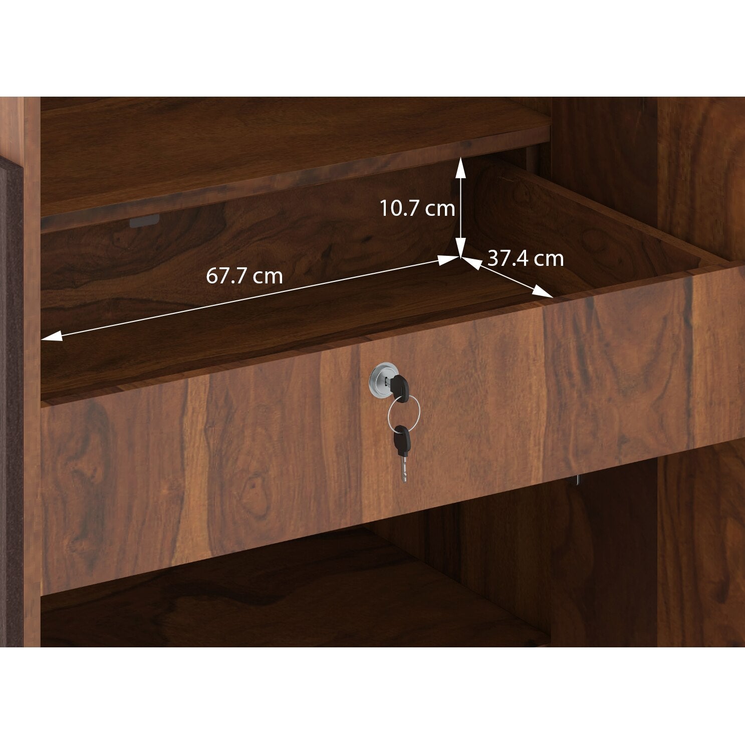 Rodrigues 3 Door Wardrobe in Sheesham Paper Finish