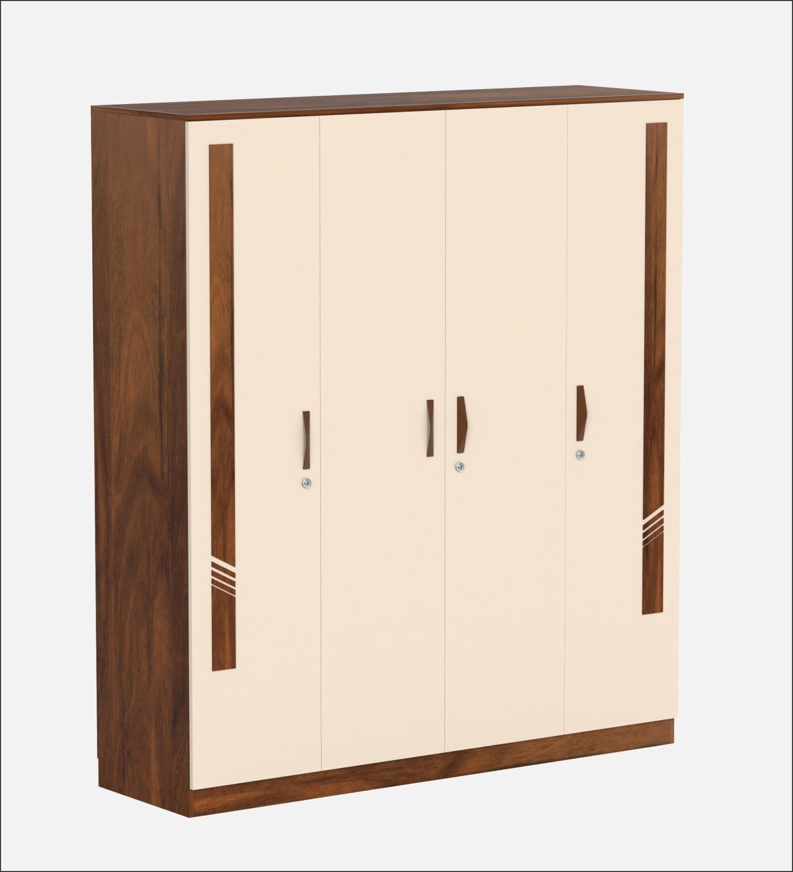 Andrie 4 Door Wardrobe In Dual Finish