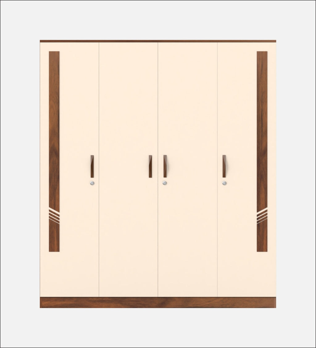 Andrie 4 Door Wardrobe In Dual Finish