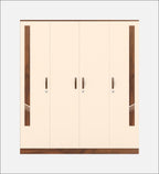 Andrie 4 Door Wardrobe In Dual Finish
