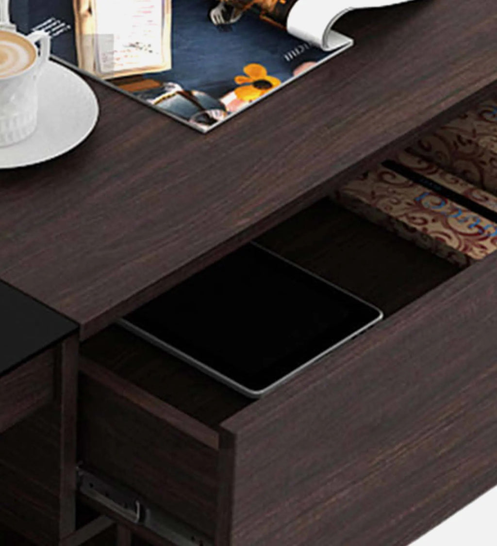 Eco Large Coffee Table In Choco Walnut Finish