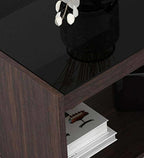 Eco Large Coffee Table In Choco Walnut Finish