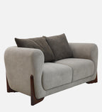 Clayton Fabric 2 Seater Sofa In Beige & Chocolate Brown Color