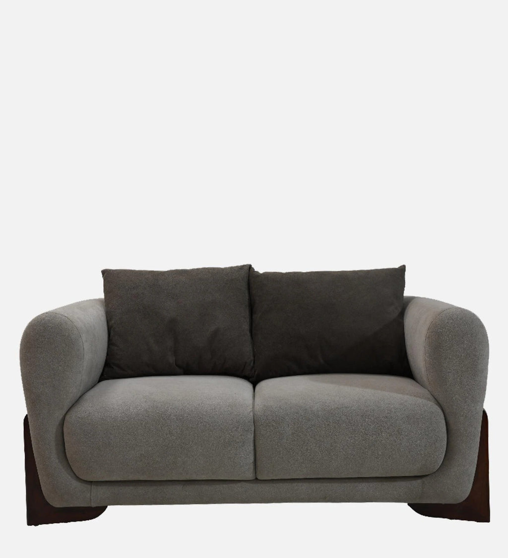 Clayton Fabric 2 Seater Sofa In Beige & Chocolate Brown Color