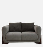 Clayton Fabric 2 Seater Sofa In Beige & Chocolate Brown Color