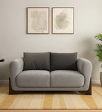 Clayton Fabric 2 Seater Sofa In Beige & Chocolate Brown Color