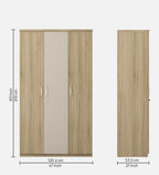 Kosmo Cleo 3 Door Wardrobe in Santana Oak Finish