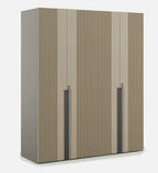 Astor Modern 4 Door Wardrobe In Matte Finish With Stripes With Drawer & Locker