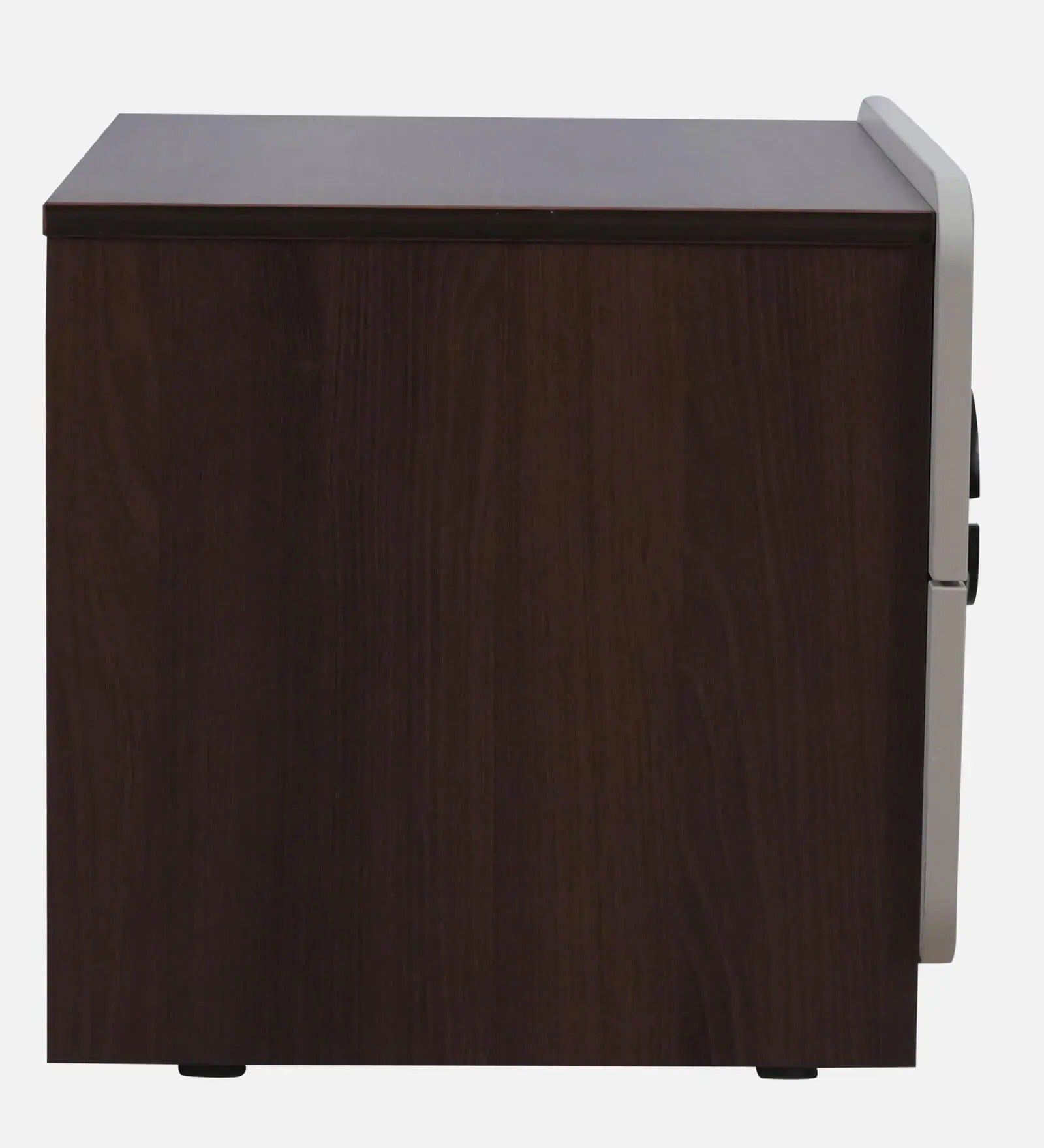 Belleza Bedside Table In Iris Cream Glossy & Dark Acazia Color