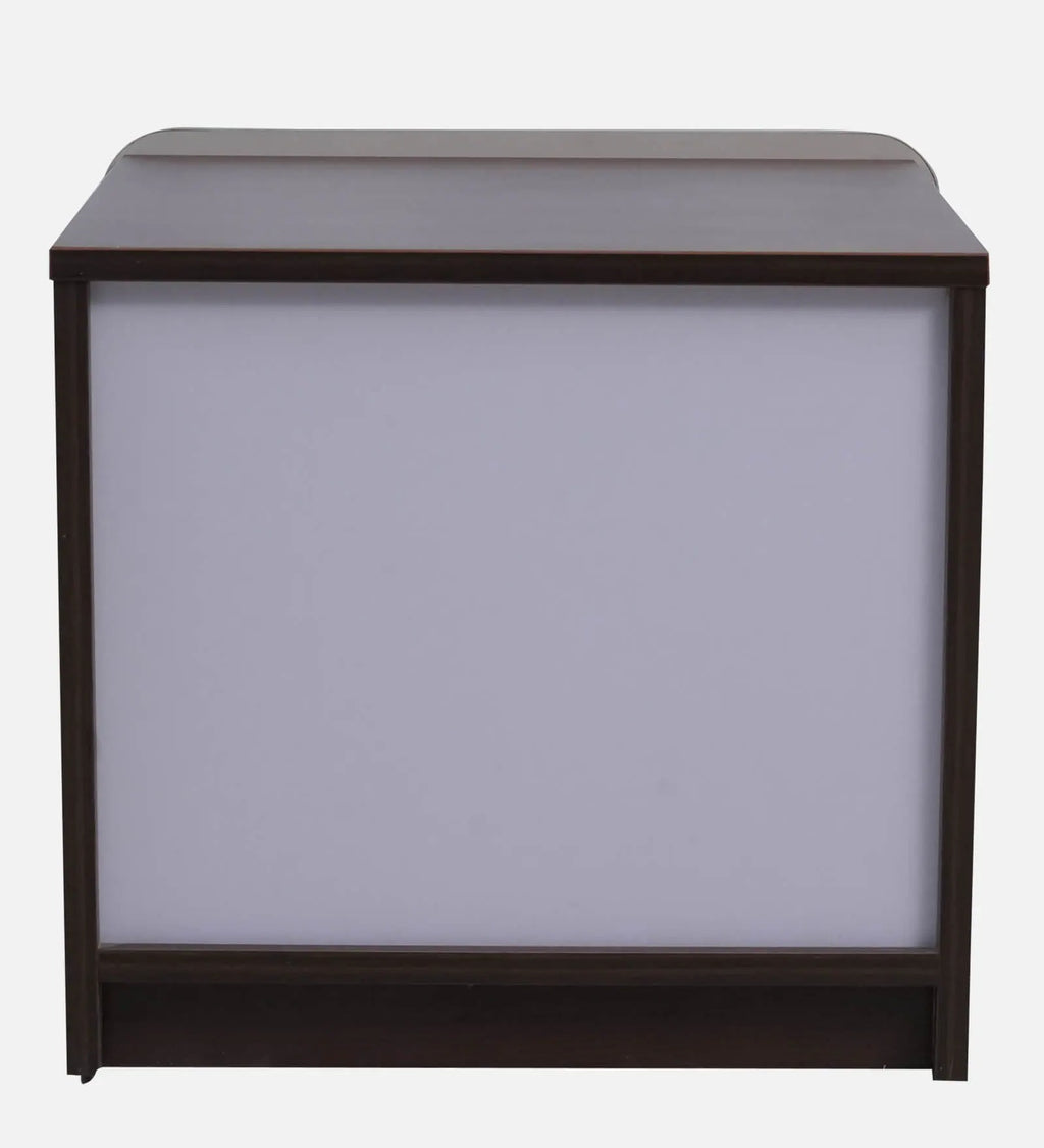 Belleza Bedside Table In Iris Cream Glossy & Dark Acazia Color