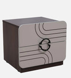 Belleza Bedside Table In Iris Cream Glossy & Dark Acazia Color