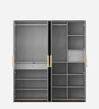 Adore 4 Door Wardrobe In Sahara Beige & Dark Brown Eucalyptus Finish