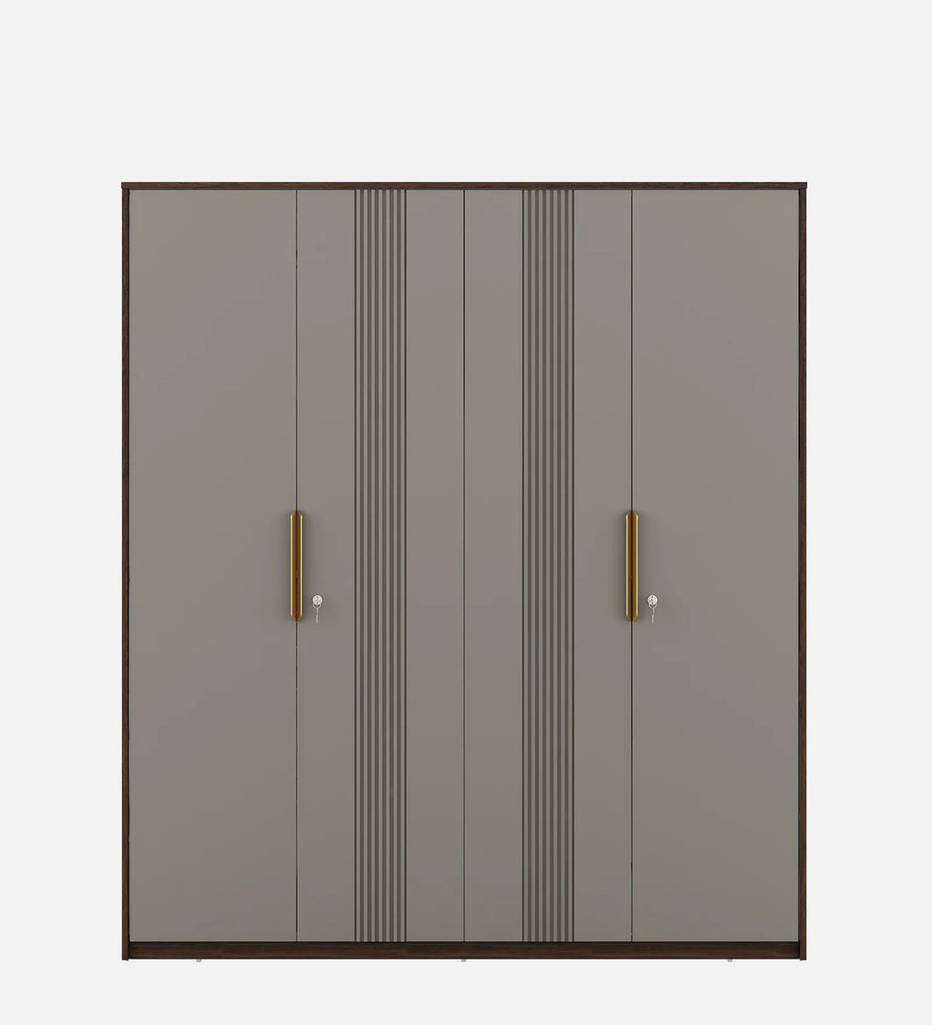 Adore 4 Door Wardrobe In Sahara Beige & Dark Brown Eucalyptus Finish