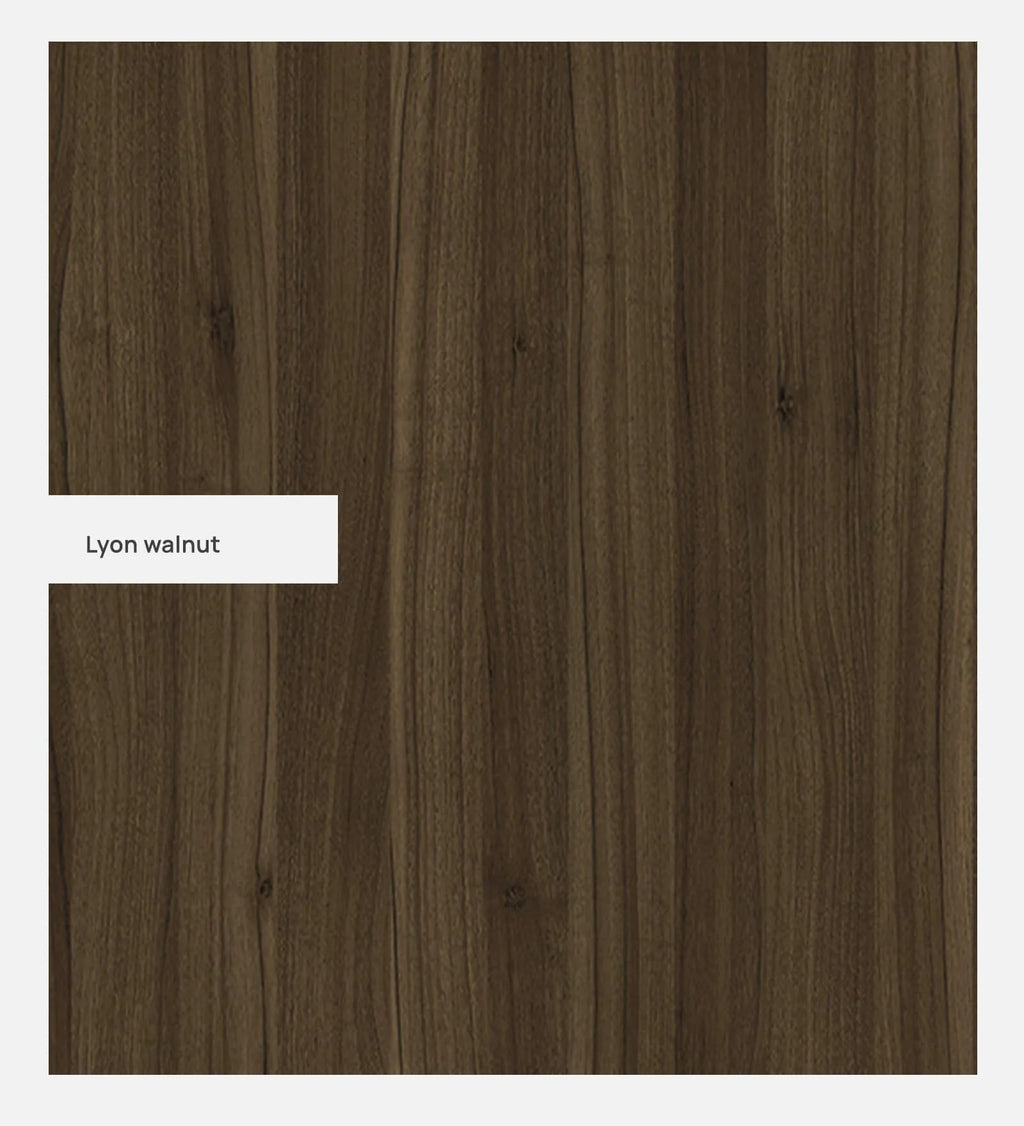 Kosmo Nora 4 Door Wardrobe In Lyon Walnut Finish With Drawer & Locker
