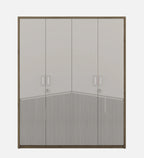 Kosmo Nora 4 Door Wardrobe In Lyon Walnut Finish With Drawer & Locker
