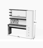 Little Legend Study Table With Storage & Multicolor Print