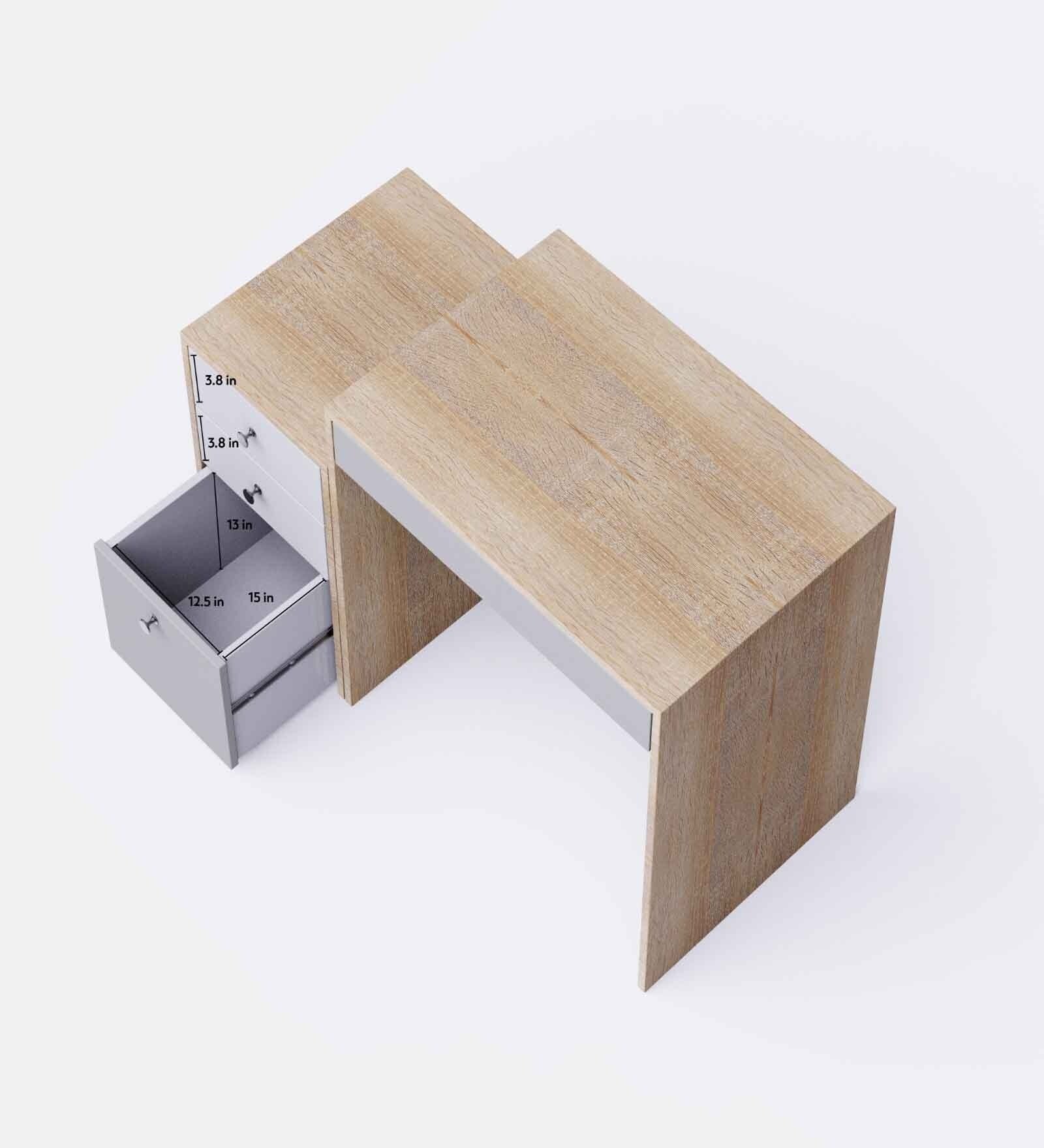 Workstation Kid's Study Table In Oak Colour