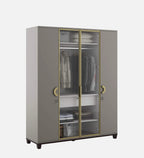Kosmo Morgan 4 Door Wardrobe In Sahara Beige Matte Finish With Drawer & Locker