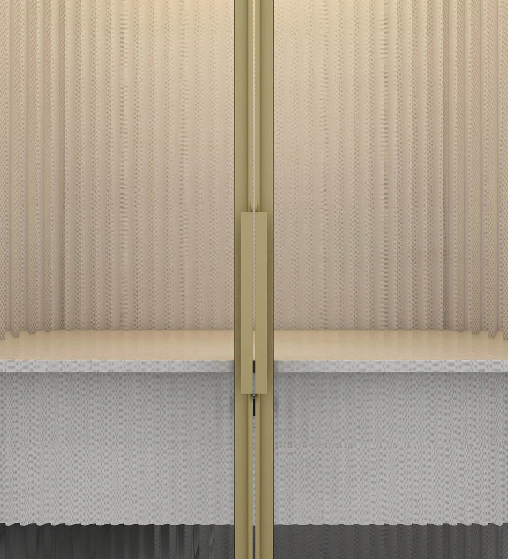 Kosmo Morgan 4 Door Wardrobe In Sahara Beige Matte Finish With Drawer & Locker