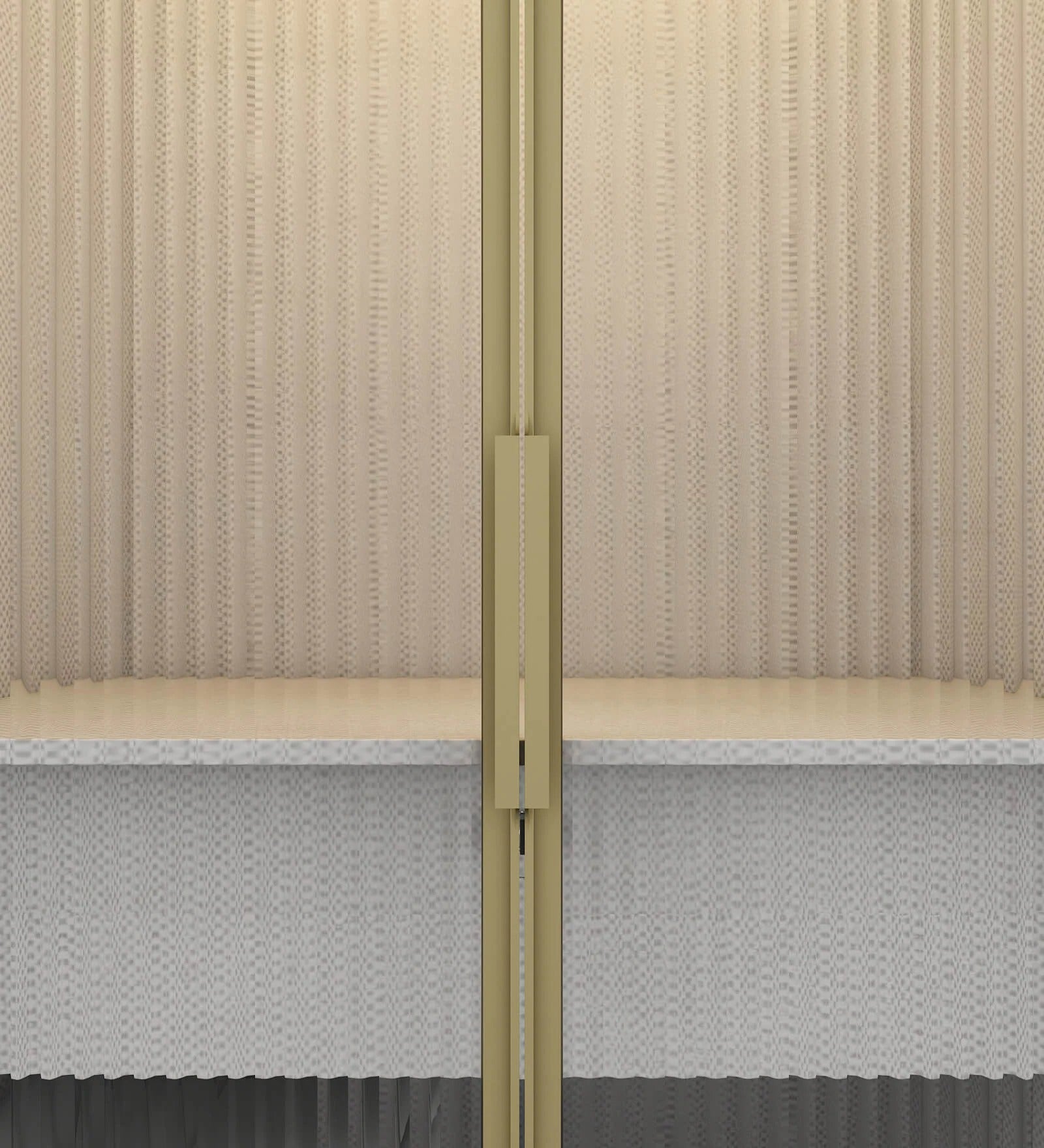 Kosmo Morgan 4 Door Wardrobe In Sahara Beige Matte Finish With Drawer & Locker