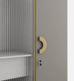 Kosmo Morgan 4 Door Wardrobe In Sahara Beige Matte Finish With Drawer & Locker