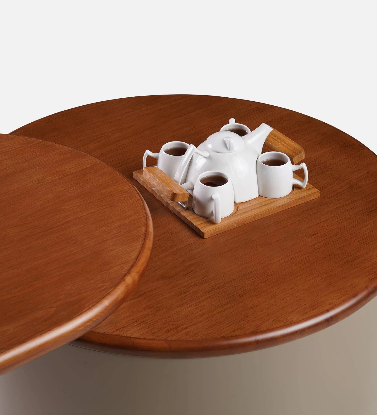 Naomi Solid Wood Coffee Table In Brown Finish