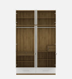 Kosmo Apex 4 Door Wardrobe With Loft In Frosty White Finish With Locker & Drawer